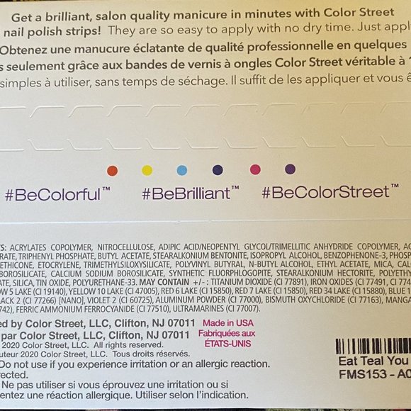 Color Street Nail Strips ~ Eat Teal You Drop - Picture 2 of 6